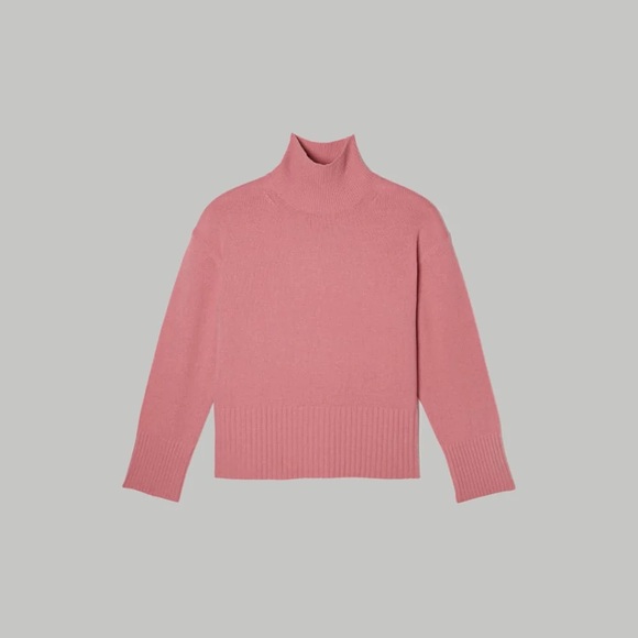 Everlane THE CASHMERE OVERSIZED TURTLENECK XXS pink sweater